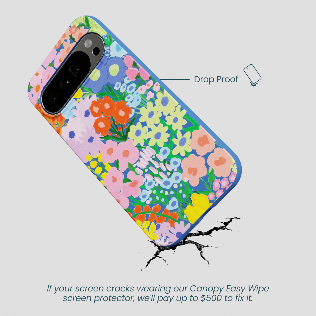 Electric Blue Painted Garden Google Pixel 10 Pro XL Case
