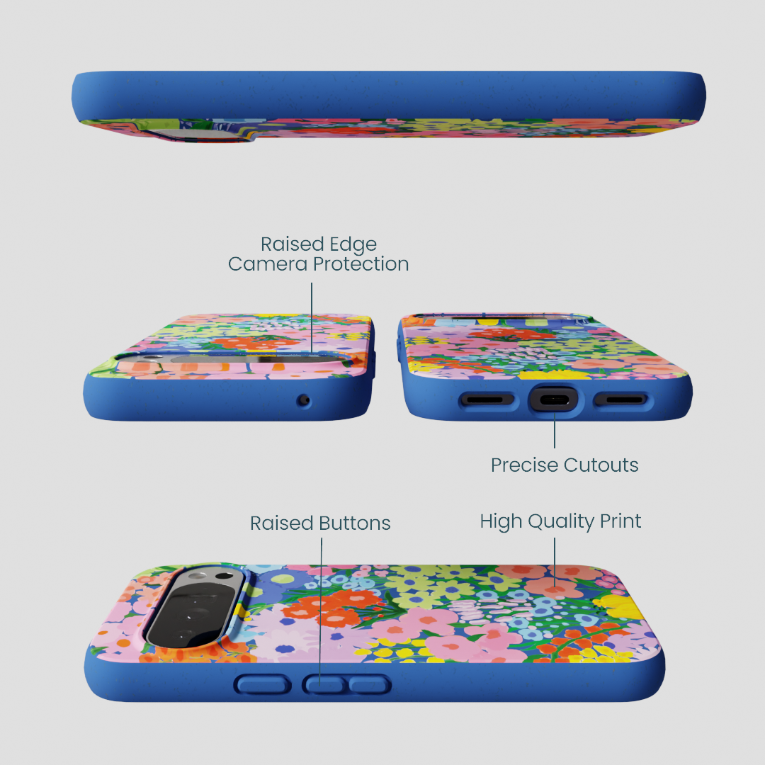 Electric Blue Painted Garden Google Pixel 10 Pro XL Case