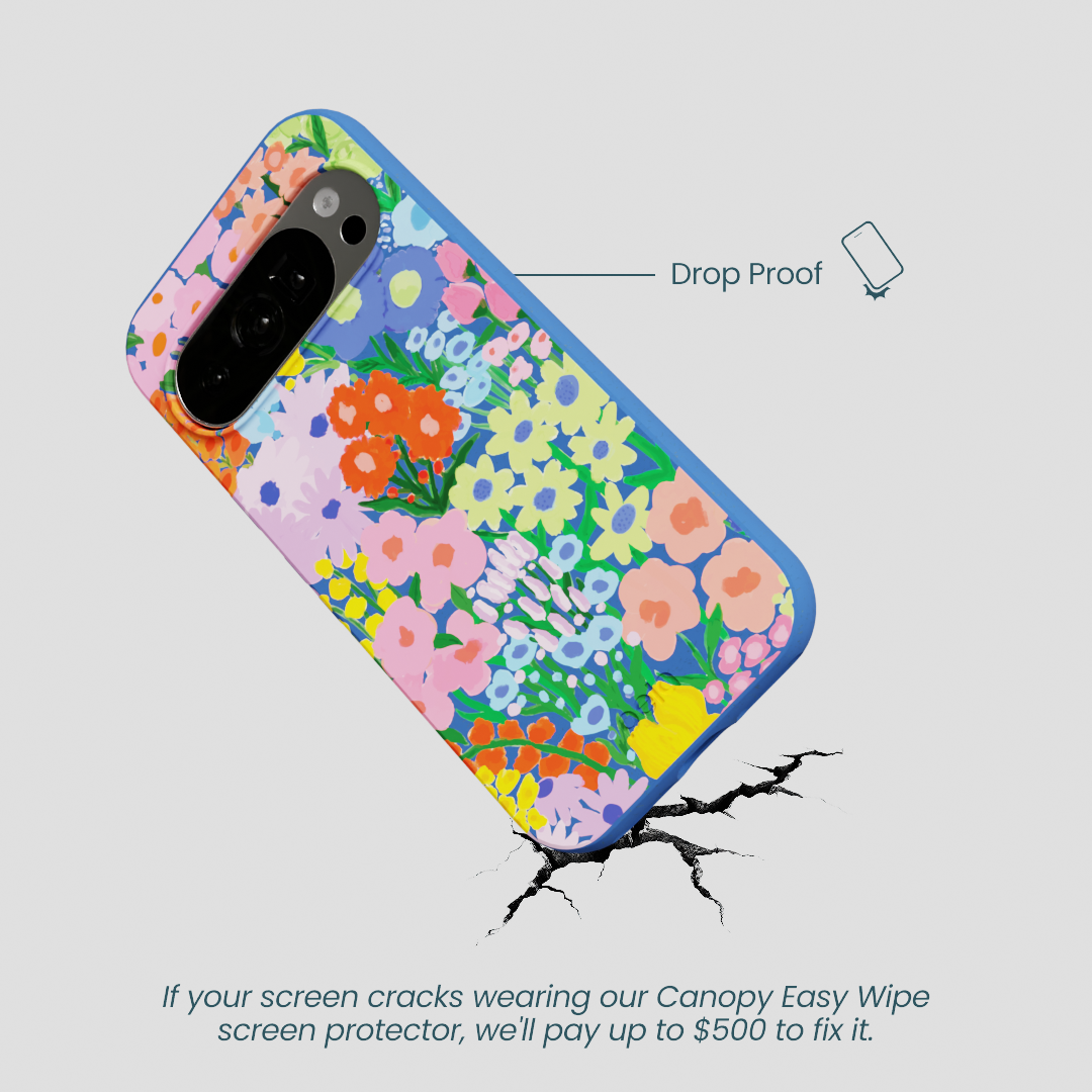 Electric Blue Painted Garden Google Pixel 10/10 Pro Case