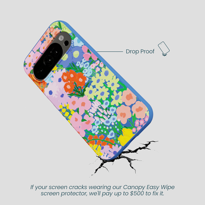 Electric Blue Painted Garden Google Pixel 10/10 Pro Case