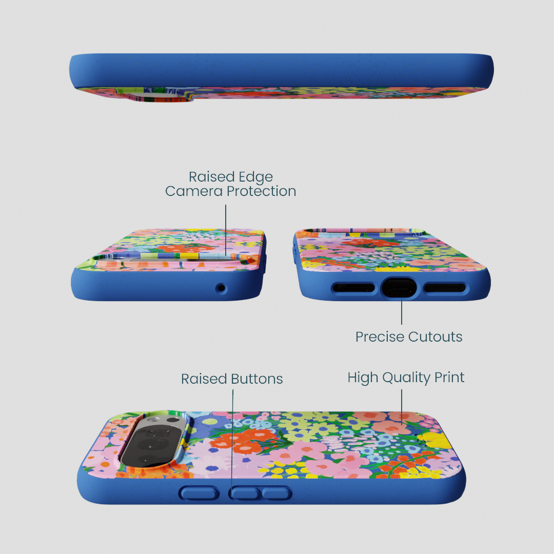 Electric Blue Painted Garden Google Pixel 10/10 Pro Case