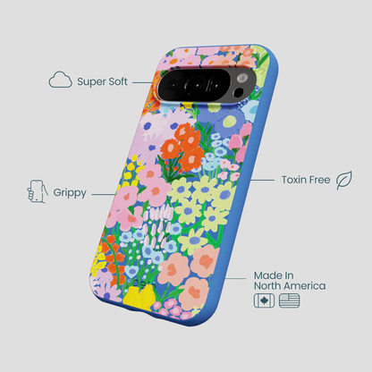 Electric Blue Painted Garden Google Pixel 10/10 Pro Case