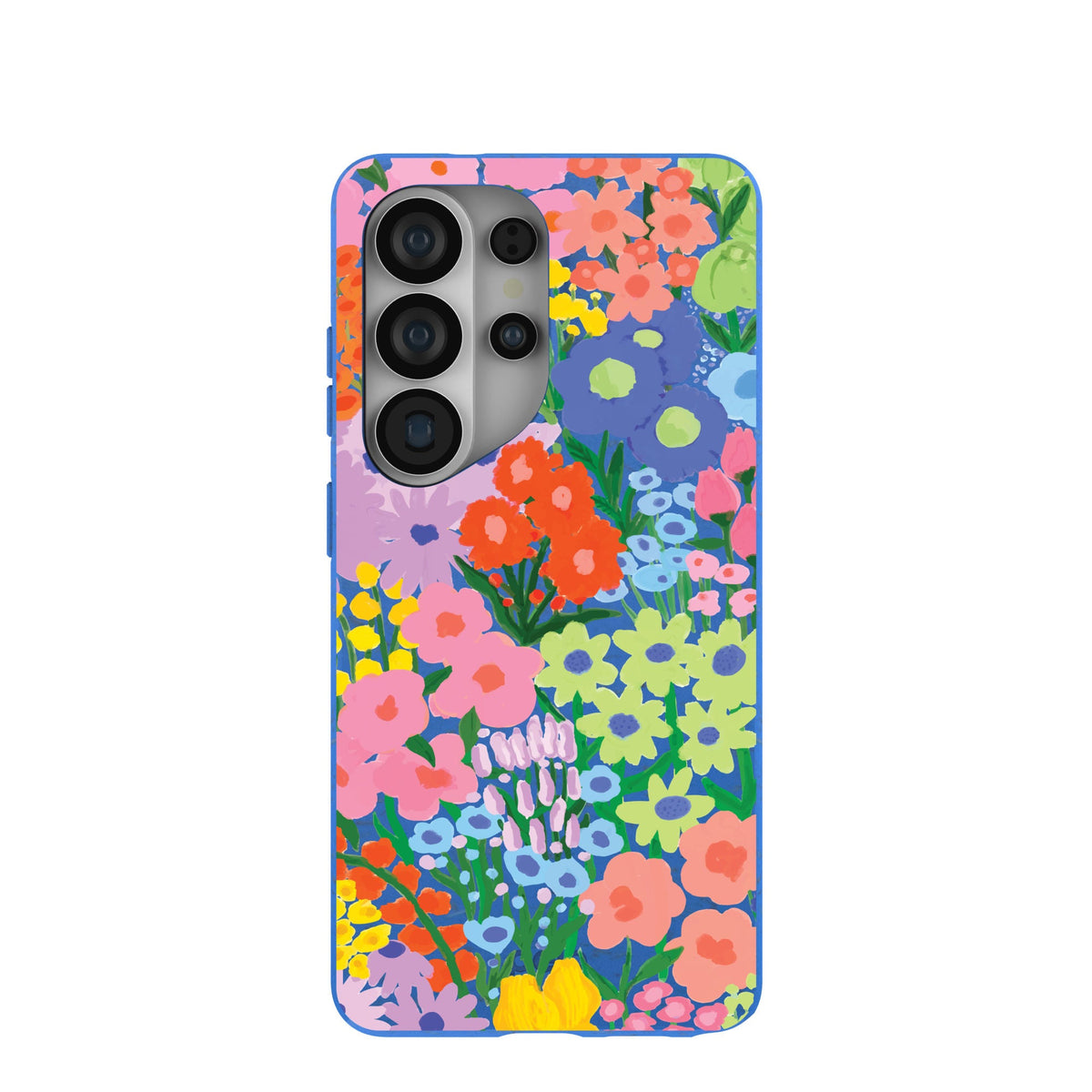 Electric Blue Painted Garden Samsung Galaxy S26 Ultra Case