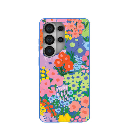 Electric Blue Painted Garden Samsung Galaxy S26 Ultra Case