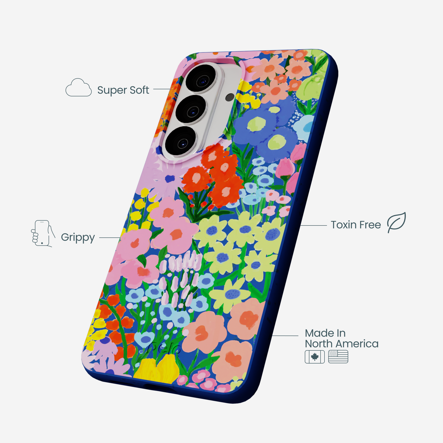 Electric Blue Painted Garden Samsung Galaxy S26 Case