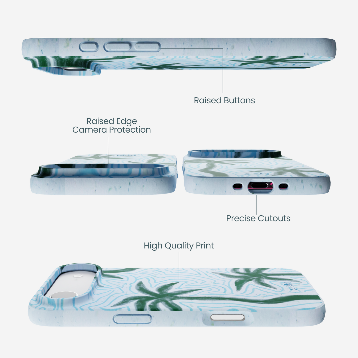 Powder Blue Palm Echo iPhone Air Case