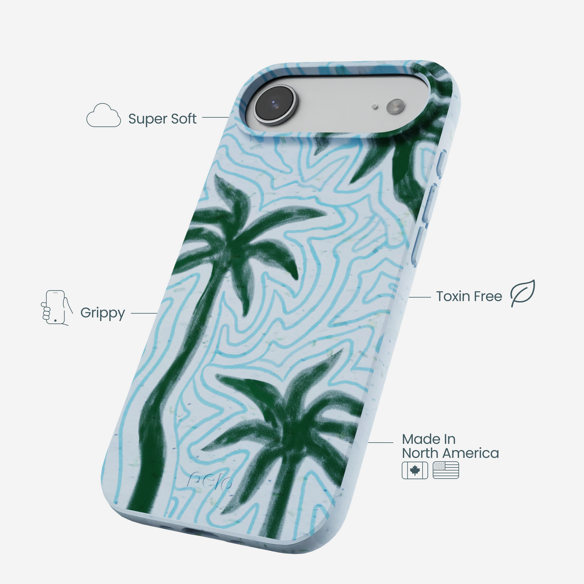 Powder Blue Palm Echo iPhone Air Case