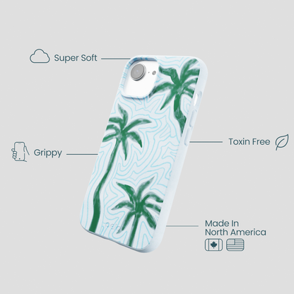 Powder Blue Palm Echo iPhone 16e/17e Case