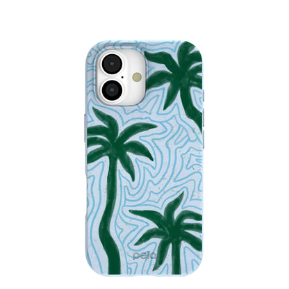 Powder Blue Palm Echo iPhone 17 Case