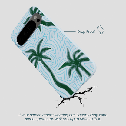 Powder Blue Palm Echo Google Pixel 10 Pro XL Case