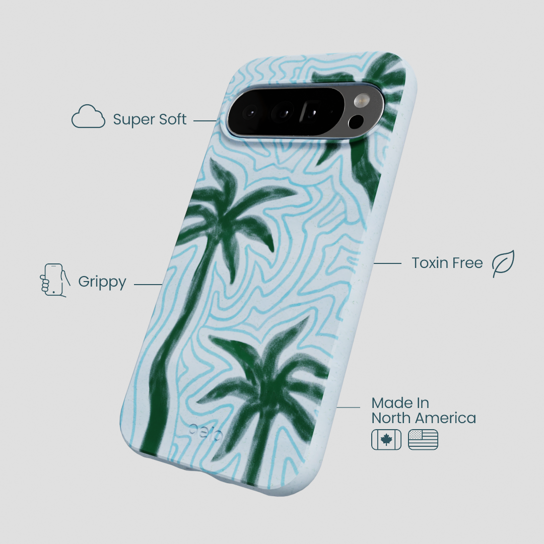Powder Blue Palm Echo Google Pixel 10 Pro XL Case