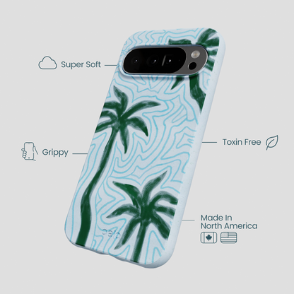 Powder Blue Palm Echo Google Pixel 10 Pro XL Case