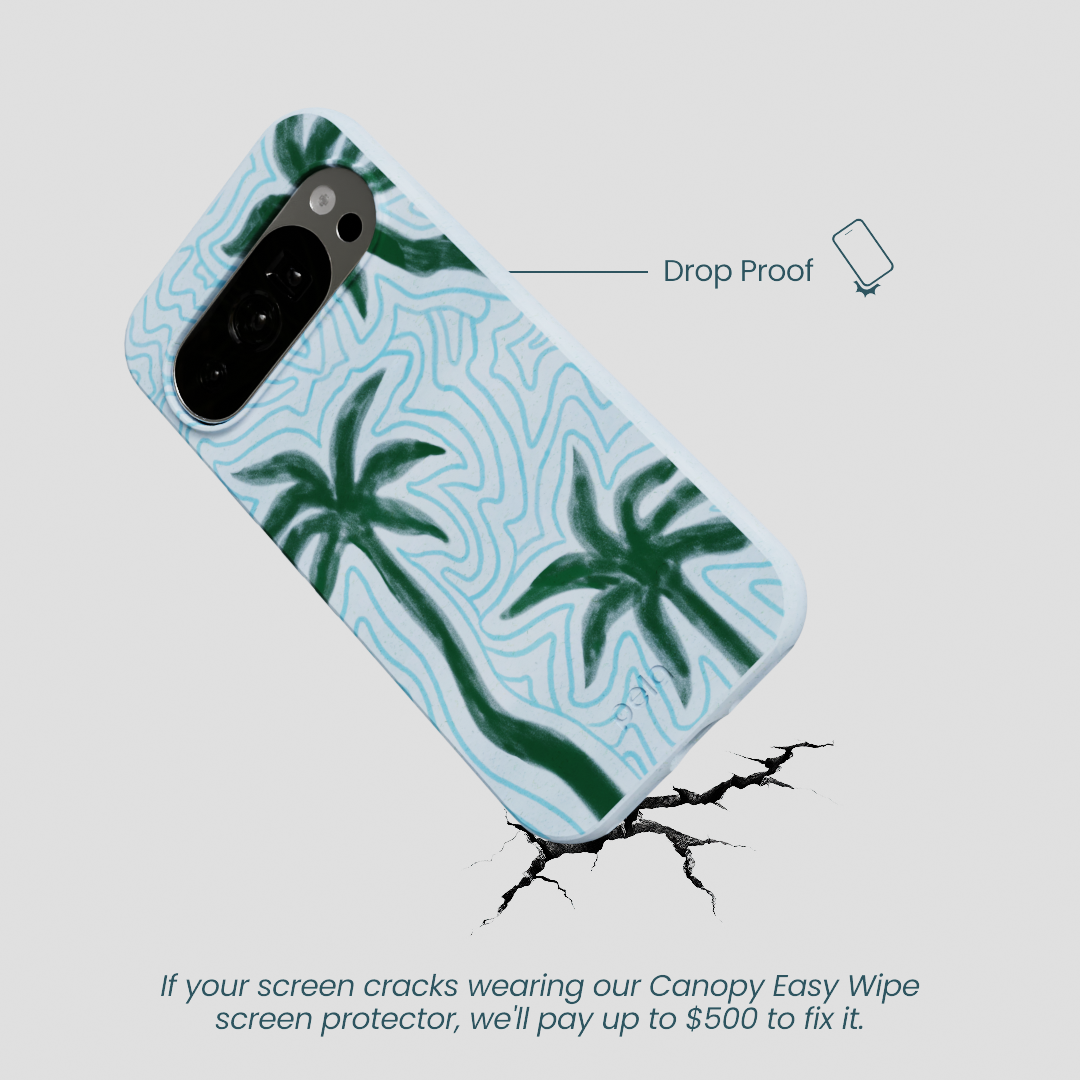 Powder Blue Palm Echo Google Pixel 10/10 Pro Case
