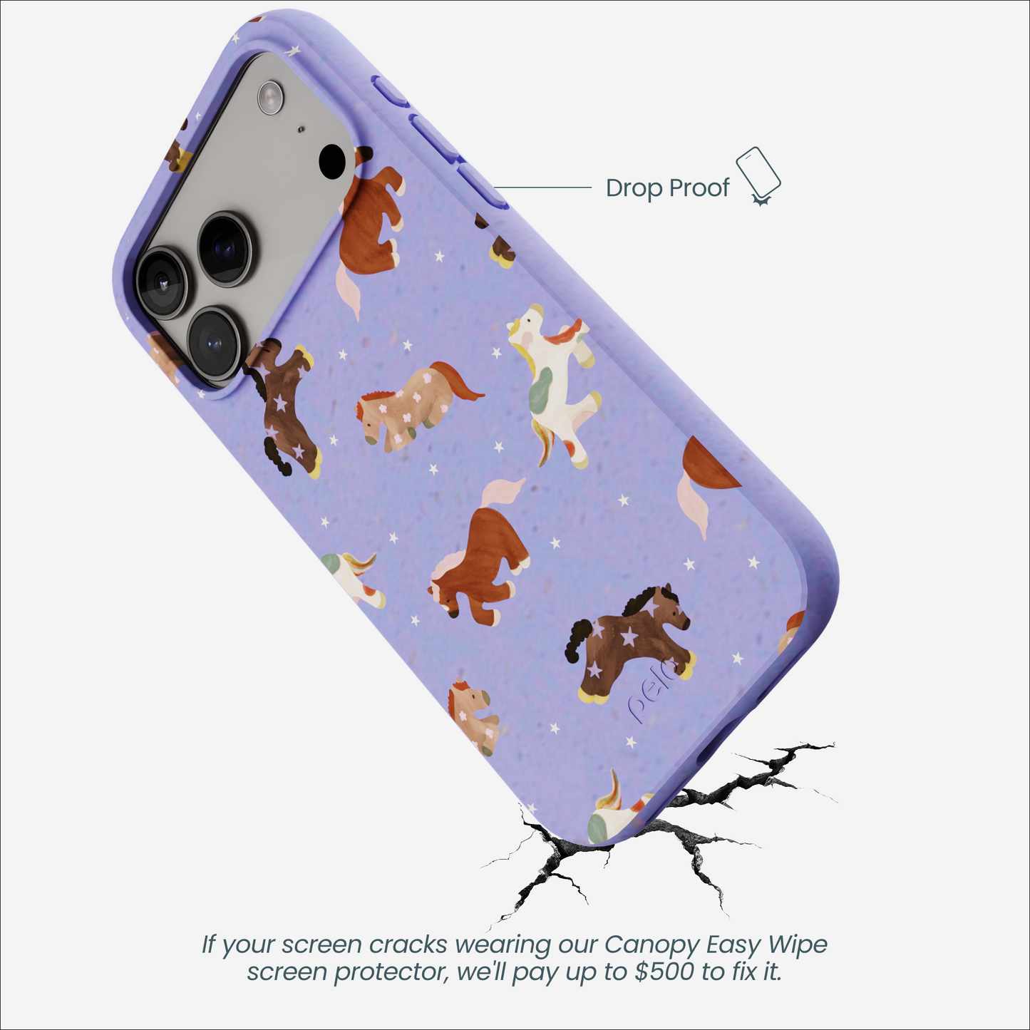 Lavender Pastel Ponies iPhone 17 Pro Max Case