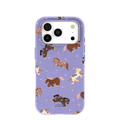 Lavender Pastel Ponies iPhone 17 Pro Case