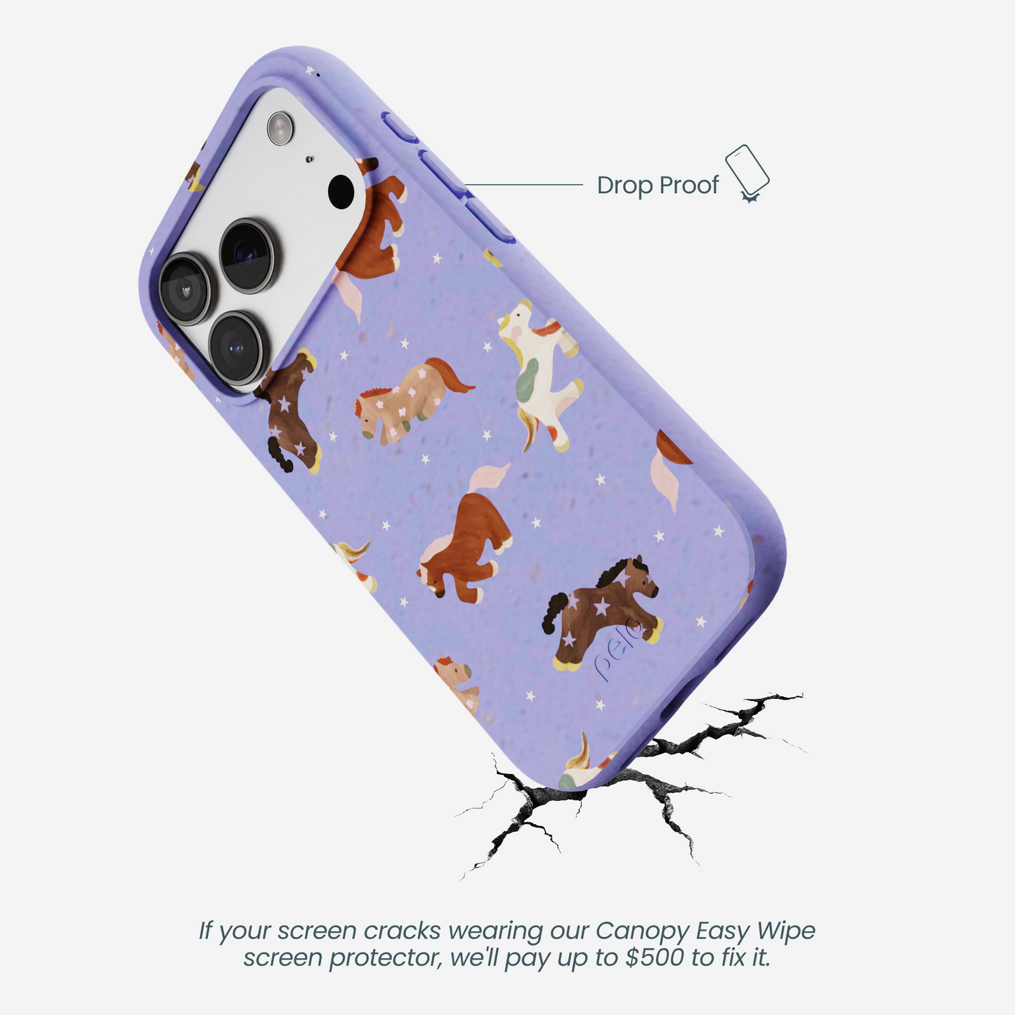 Lavender Pastel Ponies iPhone 17 Pro Case