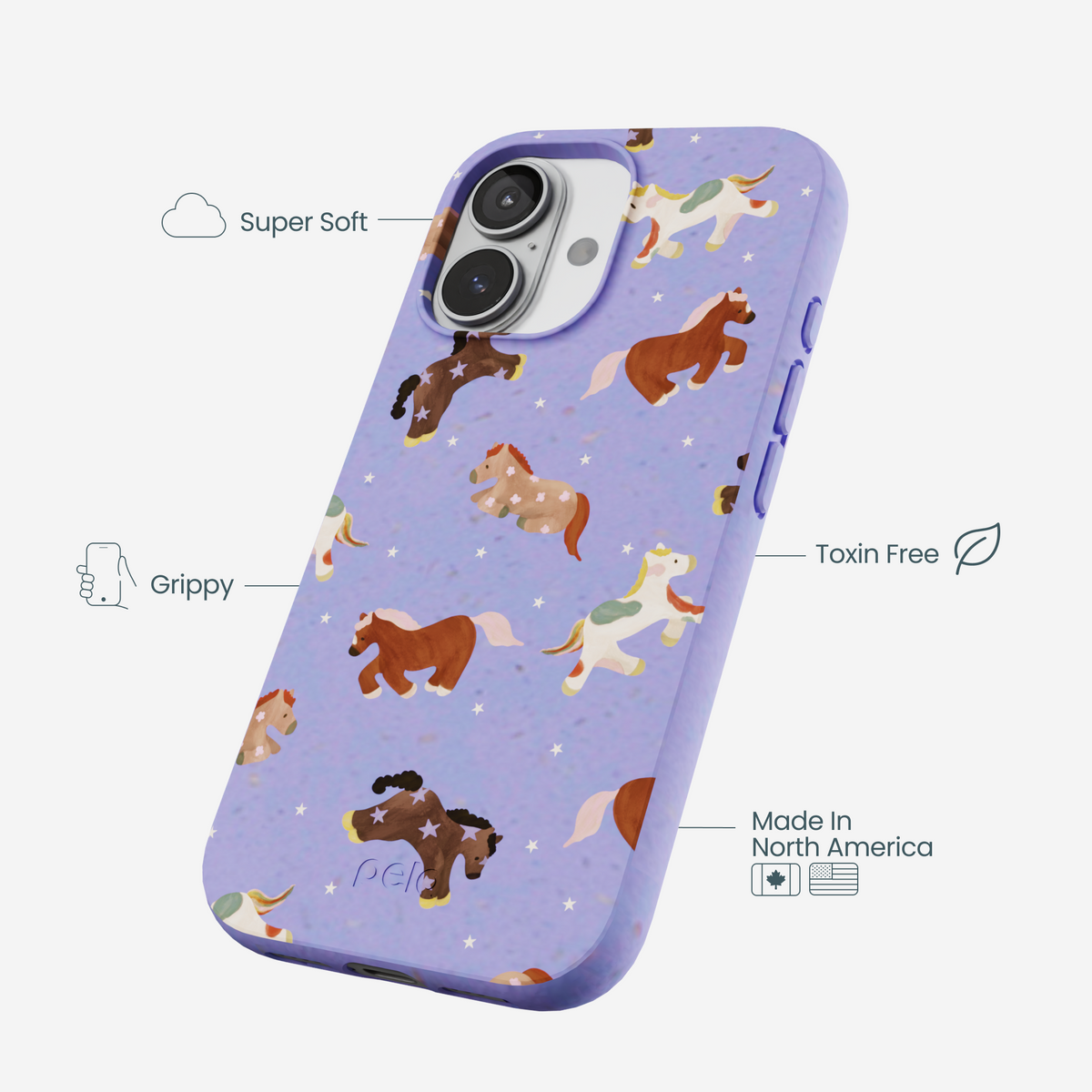 Lavender Pastel Ponies iPhone 17 Case