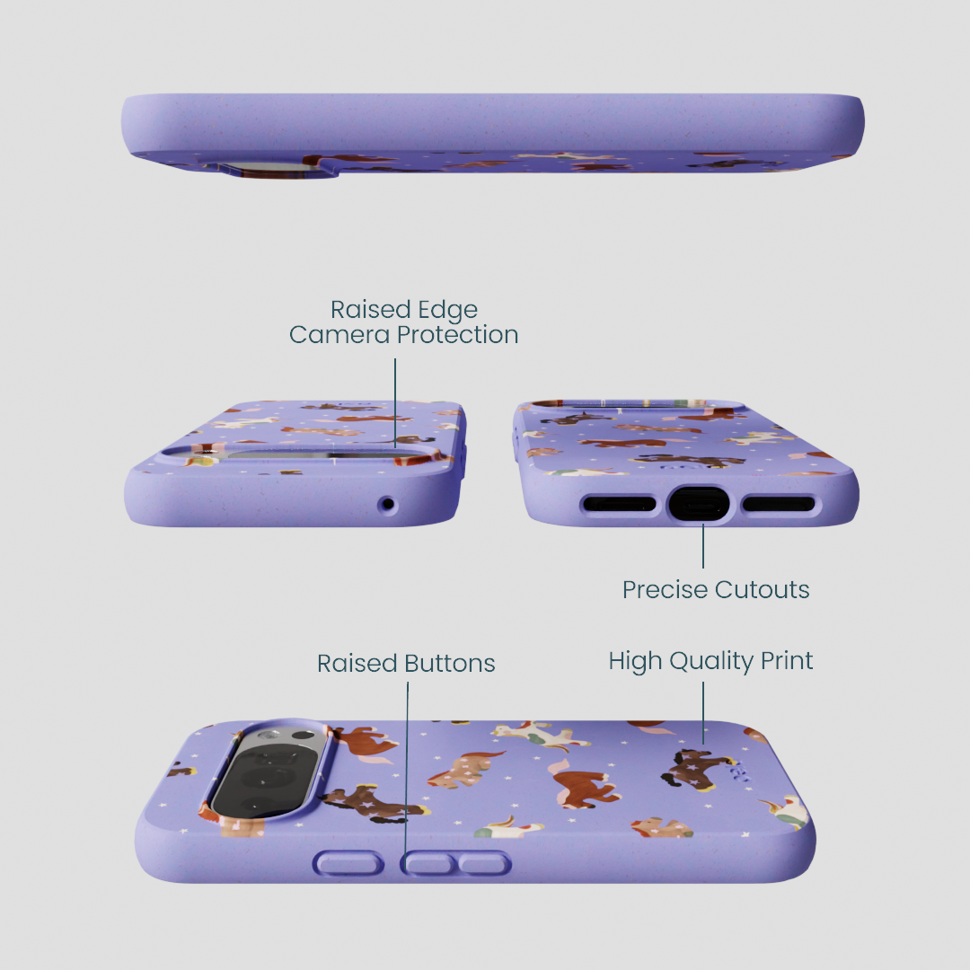 Lavender Pastel Ponies Google Pixel 10/10 Pro Case