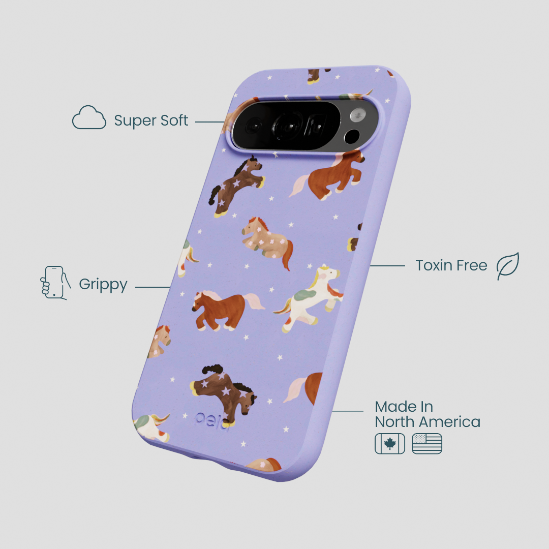 Lavender Pastel Ponies Google Pixel 10/10 Pro Case