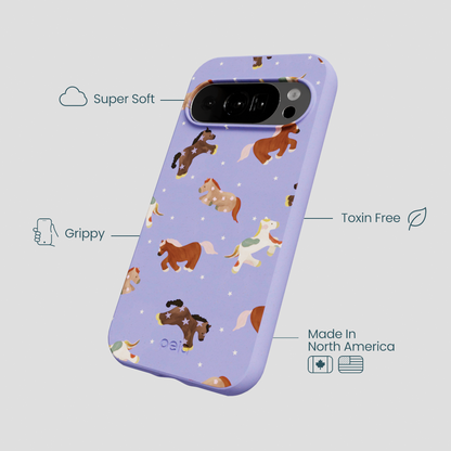 Lavender Pastel Ponies Google Pixel 10/10 Pro Case