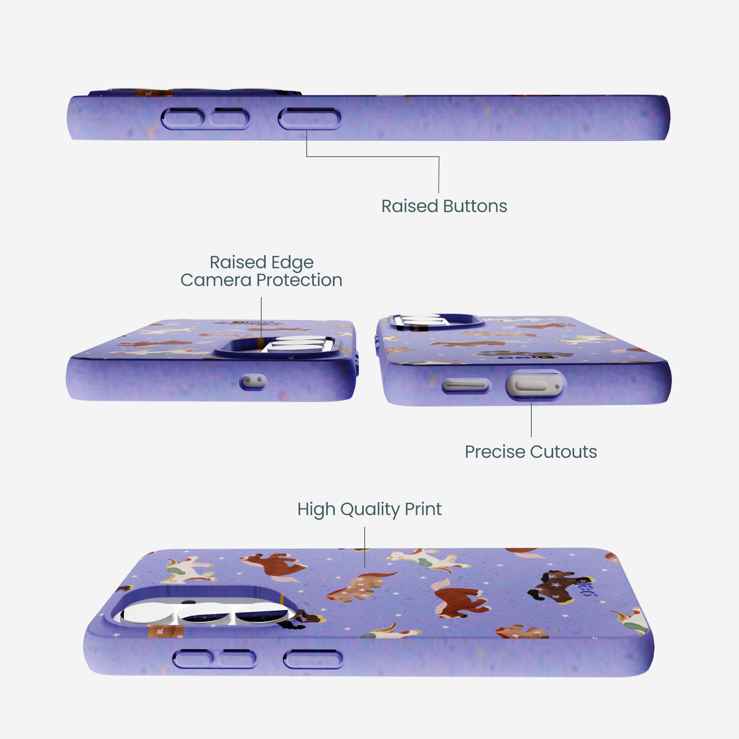 Lavender Pastel Ponies Samsung Galaxy S26 Case