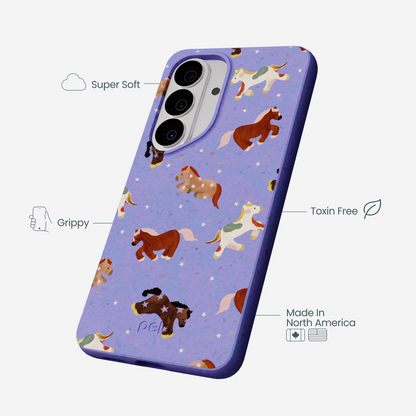 Lavender Pastel Ponies Samsung Galaxy S26 Case