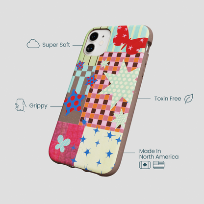 Chocolate Brown Patchwork Journal iPhone 11 Case