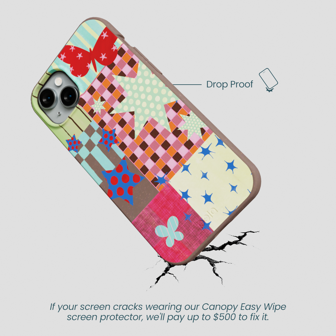 Chocolate Brown Patchwork Journal iPhone 15 Plus Case