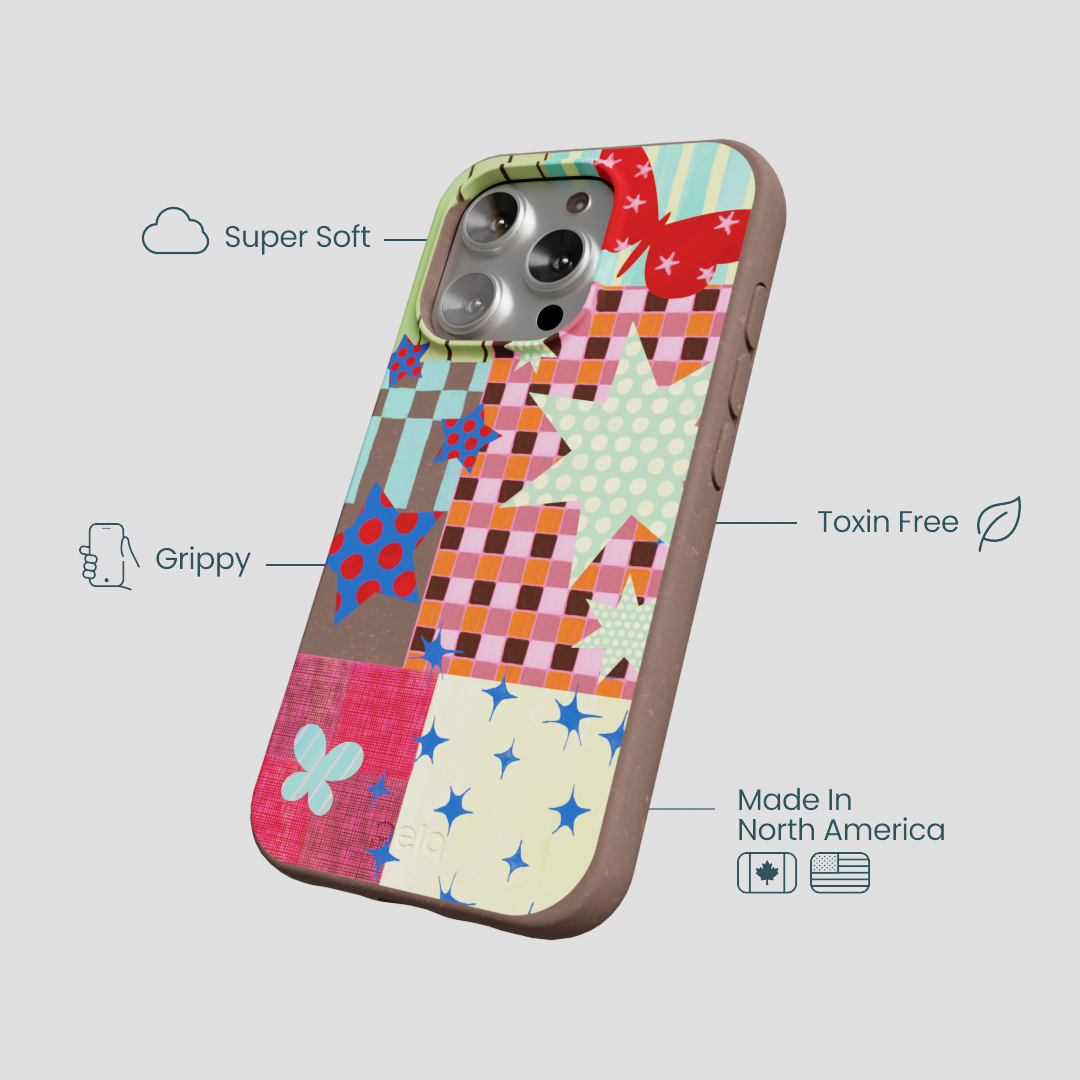 Chocolate Brown Patchwork Journal iPhone 16 Pro Case