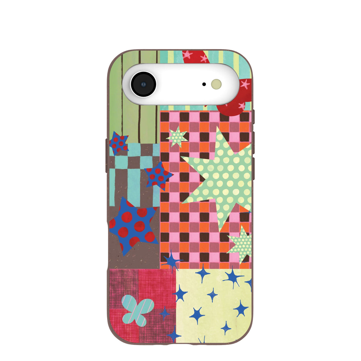 Chocolate Brown Patchwork Journal iPhone Air Case
