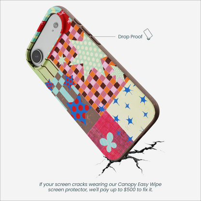 Chocolate Brown Patchwork Journal iPhone Air Case