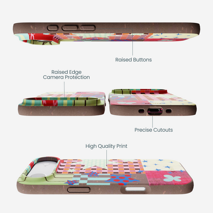 Chocolate Brown Patchwork Journal iPhone Air Case
