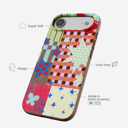 Chocolate Brown Patchwork Journal iPhone Air Case