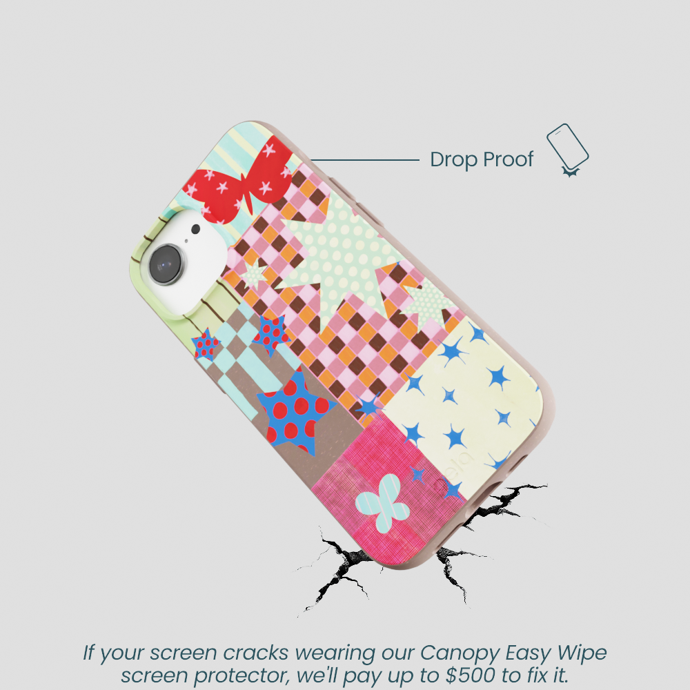 Chocolate Brown Patchwork Journal iPhone 16e/17e Case
