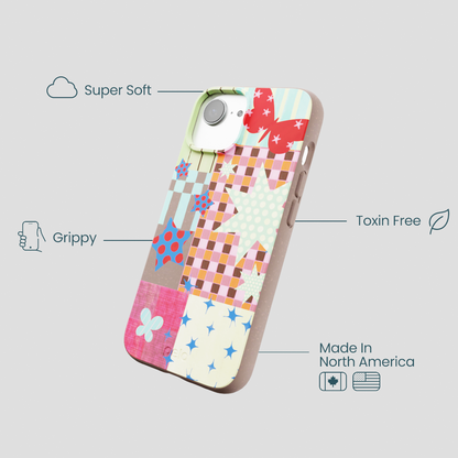 Chocolate Brown Patchwork Journal iPhone 16e/17e Case