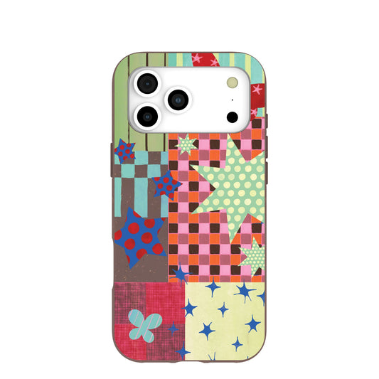 Chocolate Brown Patchwork Journal iPhone 17 Pro Max Case