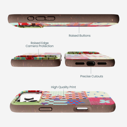 Chocolate Brown Patchwork Journal iPhone 17 Pro Max Case