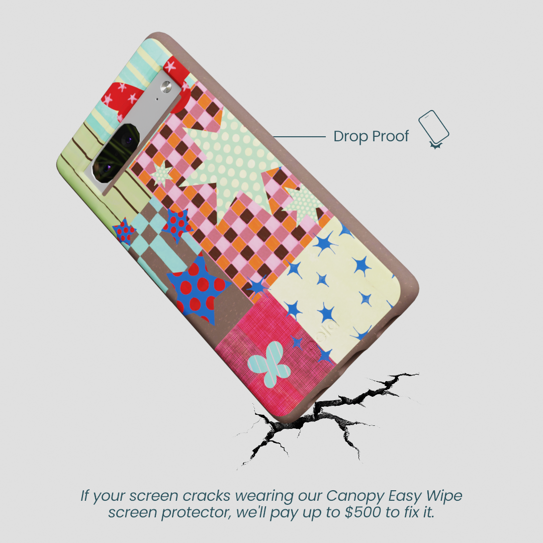 Chocolate Brown Patchwork Journal Google Pixel 7 Case