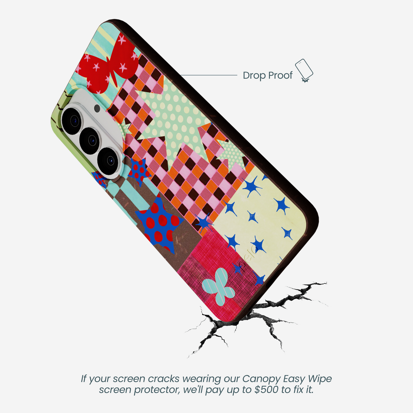 Chocolate Brown Patchwork Journal Samsung Galaxy S26 Case