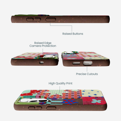 Chocolate Brown Patchwork Journal Samsung Galaxy S26 Case