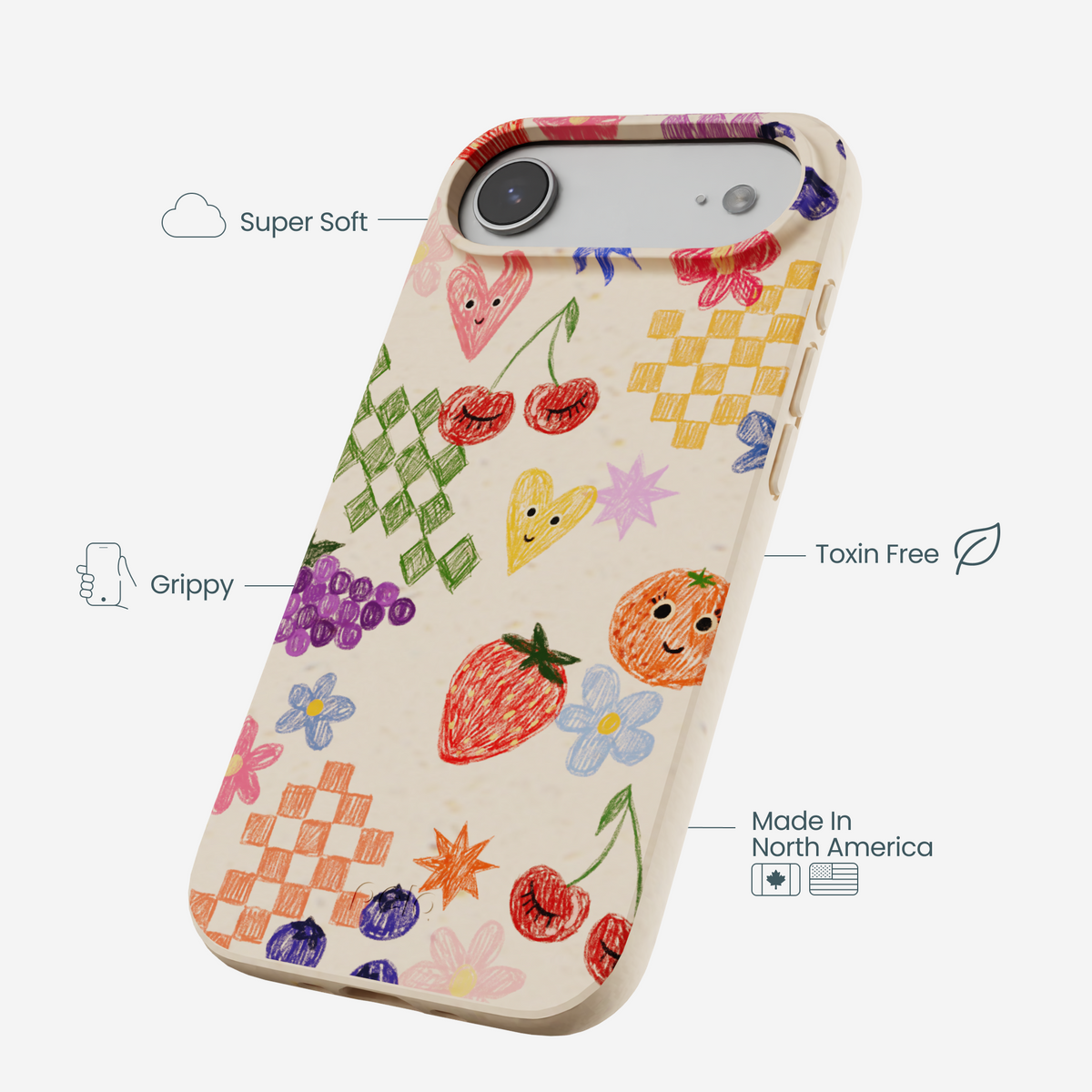 Seashell Pencil Doodles iPhone Air Case