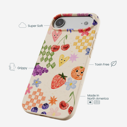 Seashell Pencil Doodles iPhone Air Case