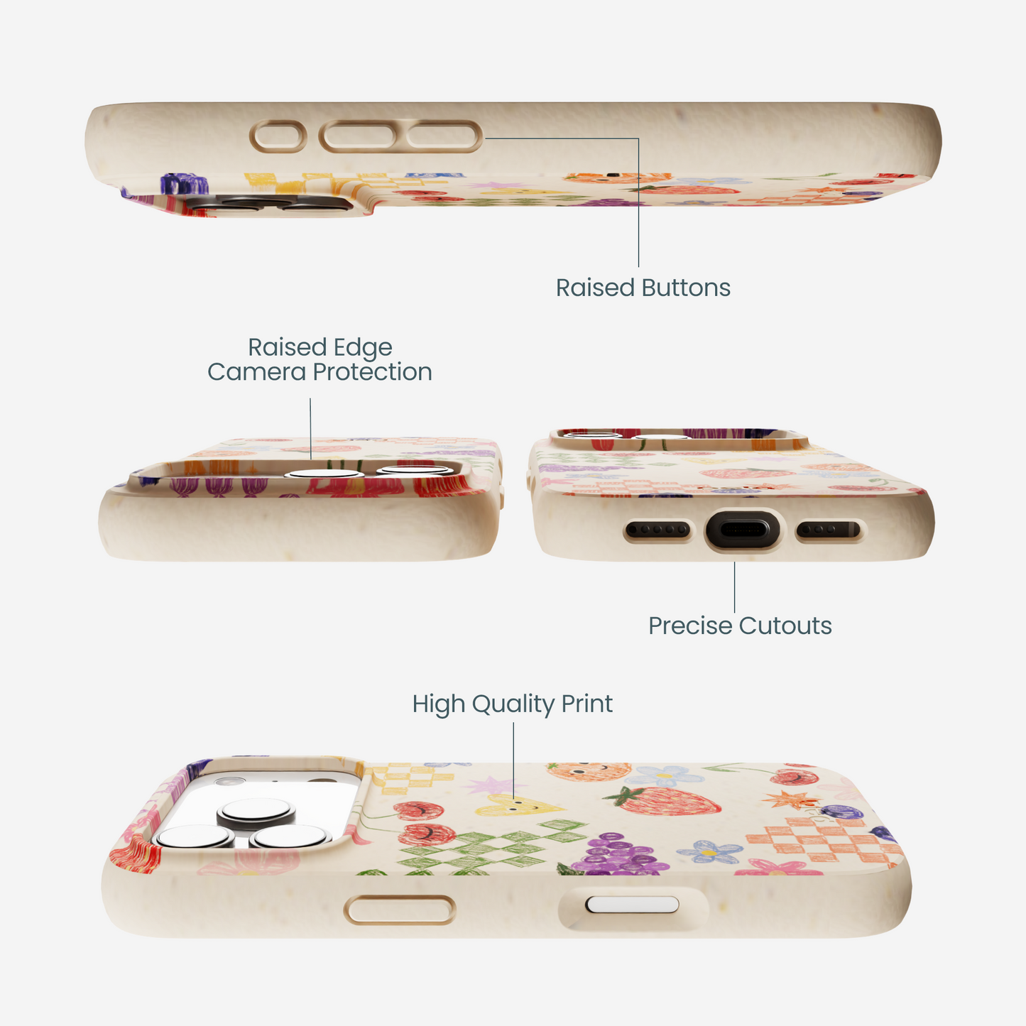 Seashell Pencil Doodles iPhone 17 Pro Case