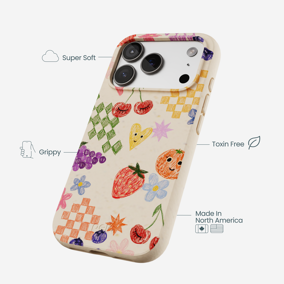 Seashell Pencil Doodles iPhone 17 Pro Case
