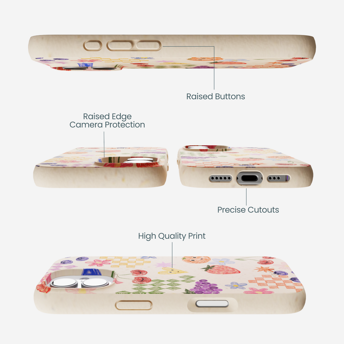 Seashell Pencil Doodles iPhone 17 Case