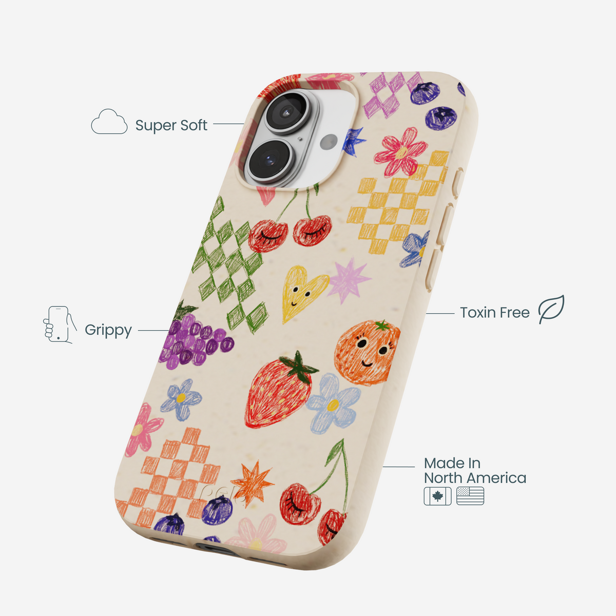 Seashell Pencil Doodles iPhone 17 Case
