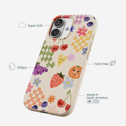 Seashell Pencil Doodles iPhone 17 Case