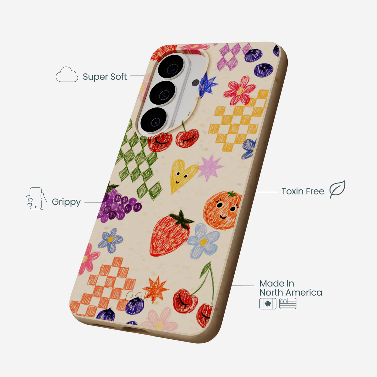 Seashell Pencil Doodles Samsung Galaxy S26 Case