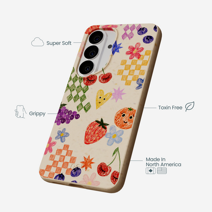 Seashell Pencil Doodles Samsung Galaxy S26 Case