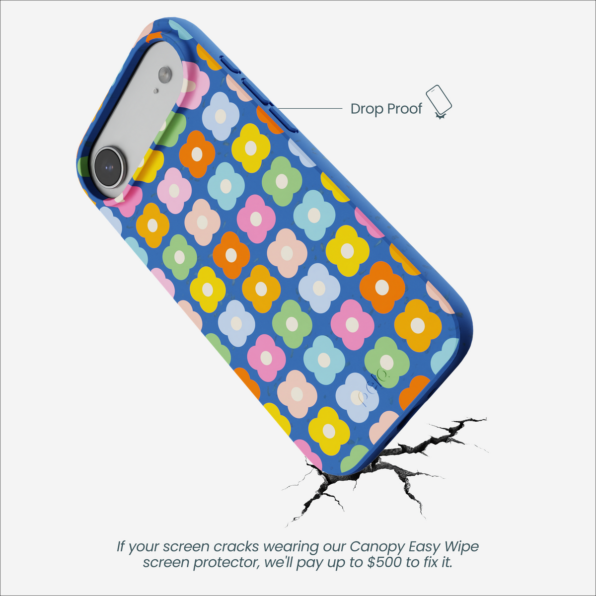 Electric Blue Petal Pop iPhone Air Case
